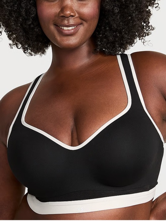 VSX Other - VSX Incredible Max Sports Bra in Black with White Trim & Strappy Back size 34DDD